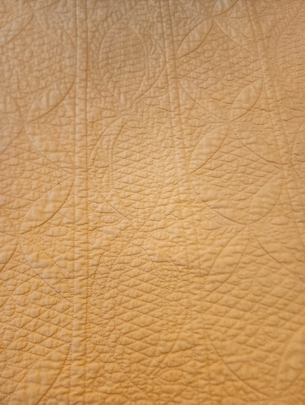 Pottery Barn Hanna Quilt Buttercup Size Full/queen Cotton Linen Medallion Print